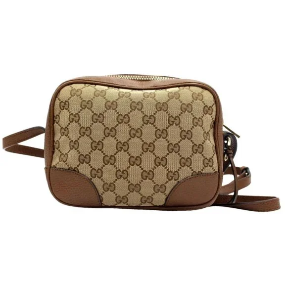 GUCCI Bree Brown Cloth Shoulder Bag 550-022625 - Picture 1 of 14